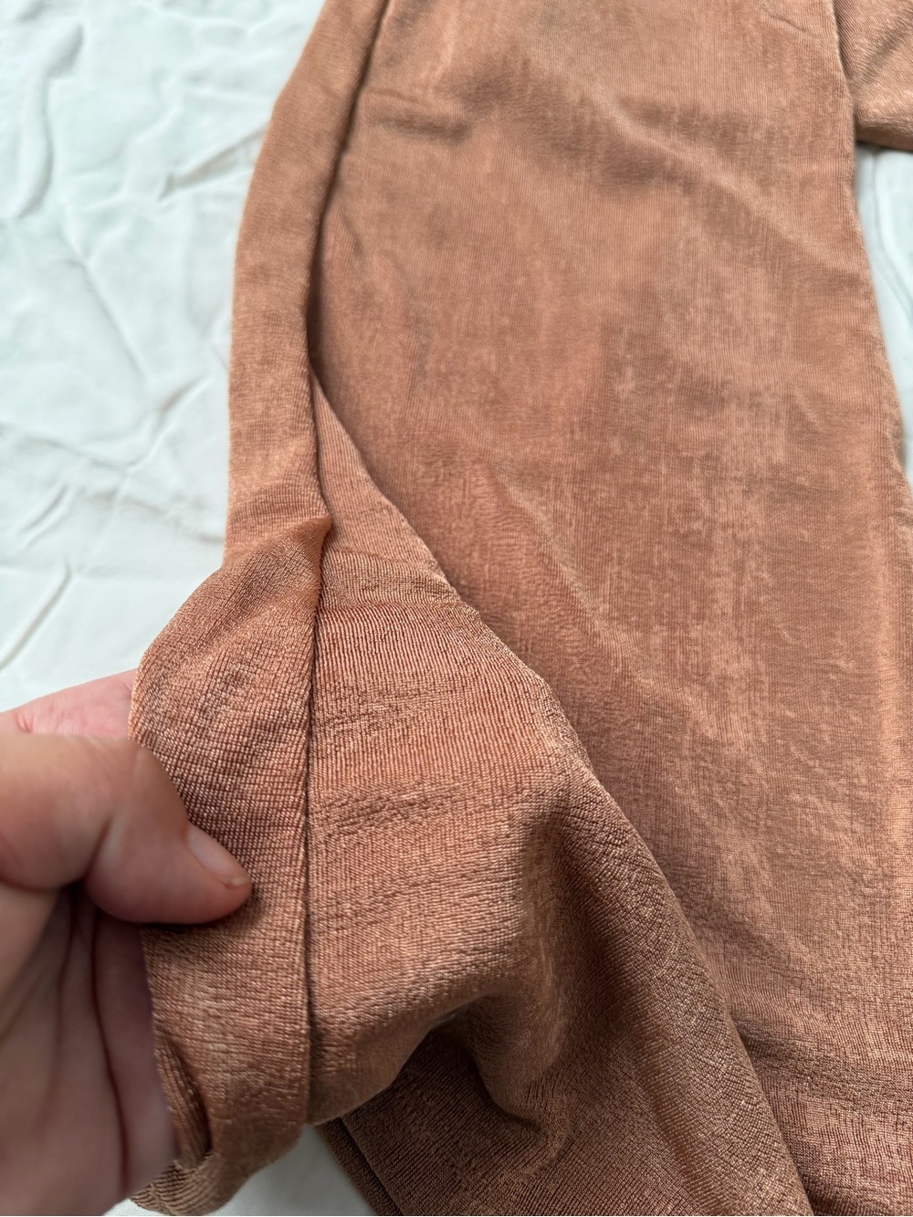 Rusty Copper Flared Lounge Pants - Picture 4 of 6